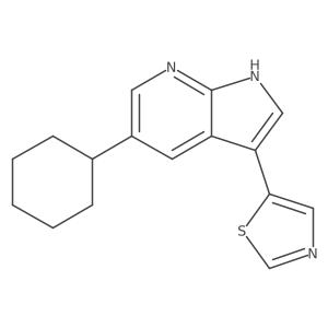 5-(5-cyclohexyl-1H-pyrrolo[2,3-b]pyridin-3-yl)-1,3-thiazole结构式