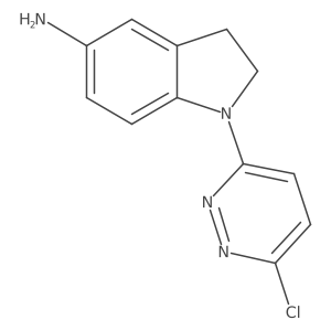 1-(6-Chloropyridazin-3-yl)-2,3-dihydroindol-5-amine结构式