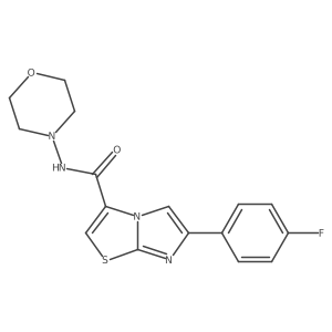 6-(4-fluorophenyl)-N-morpholinoimidazo[2,1-b]thiazole-3-carboxamide Structure