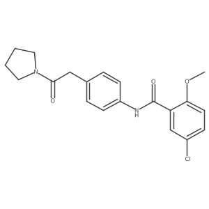 5-chloro-2-methoxy-N-{4-[2-oxo-2-(pyrrolidin-1-yl)ethyl]phenyl}benzamide Structure