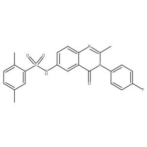N-(3-(4-fluorophenyl)-2-methyl-4-oxo-3,4-dihydroquinazolin-6-yl)-2,5-dimethylbenzenesulfonamide Structure