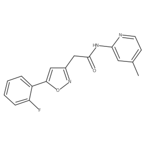 Cc1ccnc(NC(=O)Cc2cc(-c3ccccc3F)on2)c1结构式