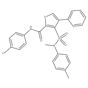 N-(4-chlorophenyl)-3-[methyl(4-methylphenyl)sulfamoyl]-4-phenylthiophene-2-carboxamide Structure