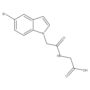 O=C(O)CNC(=O)Cn1ccc2cc(Br)ccc21结构式