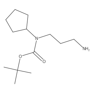 tert-butyl N-(3-aminopropyl)-N-cyclopentylcarbamate结构式