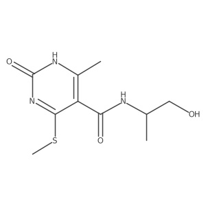 1,2-Dihydro-N-(2-hydroxy-1-methylethyl)-4-methyl-6-(methylthio)-2-oxo-5-pyrimidinecarboxamide Structure