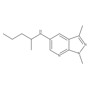 1,3-dimethyl-N-(pentan-2-yl)-1H-pyrazolo[3,4-b]pyridin-5-amine Structure
