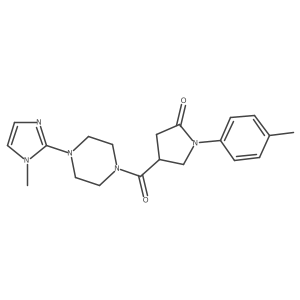4-(4-(1-Methyl-1H-imidazol-2-yl)piperazine-1-carbonyl)-1-(p-tolyl)pyrrolidin-2-one结构式