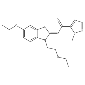 (E)-N-(6-ethoxy-3-(2-ethoxyethyl)benzo[d]thiazol-2(3H)-ylidene)-1-methyl-1H-pyrazole-5-carboxamide Structure