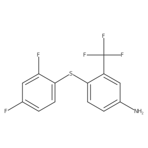 4-[(2,4-Difluorophenyl)thio]-3-(trifluoromethyl)benzenamine Structure