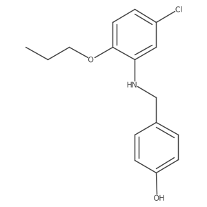 4-[[(5-Chloro-2-propoxyphenyl)amino]methyl]phenol Structure