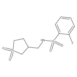 N-[(1,1-dioxo-1lambda6-thiolan-3-yl)methyl]-2-fluorobenzene-1-sulfonamide Structure