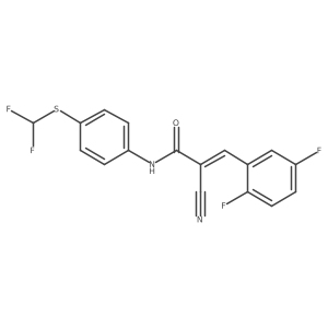 2-Cyano-n-{4-[(difluoromethyl)sulfanyl]phenyl}-3-(2,5-difluorophenyl)prop-2-enamide Structure