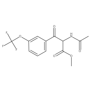 2-Acetylamino-3-(3-trifluoromethoxy-phenyl)-3-oxo-propionic acid methyl ester Structure