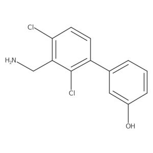 NCc1c(Cl)ccc(-c2cccc(O)c2)c1Cl结构式