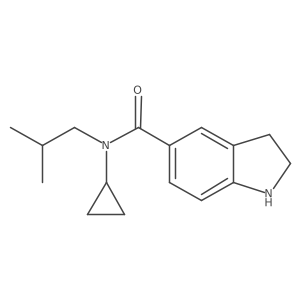 1h-Indole-5-carboxamide,n-cyclopropyl-2,3-dihydro-n-(2-methylpropyl)- Structure