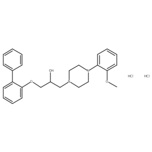 1-([1,1'-Biphenyl]-2-yloxy)-3-(4-(2-methoxyphenyl)piperazin-1-yl)propan-2-ol dihydrochloride Structure