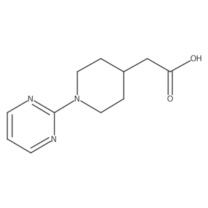 (1-Pyrimidin-2-yl-piperidin-4-yl)-acetic acid Structure