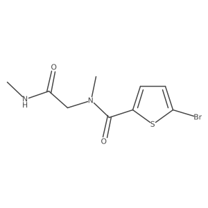 5-Bromo-N-methyl-N-(2-(methylamino)-2-oxoethyl)thiophene-2-carboxamide结构式