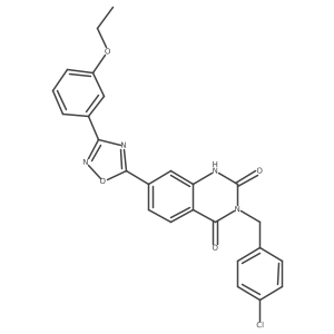 3-(4-chlorobenzyl)-7-(3-(3-ethoxyphenyl)-1,2,4-oxadiazol-5-yl)quinazoline-2,4(1H,3H)-dione结构式