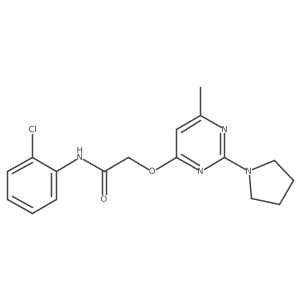 N-(2-chlorophenyl)-2-((6-methyl-2-(pyrrolidin-1-yl)pyrimidin-4-yl)oxy)acetamide Structure