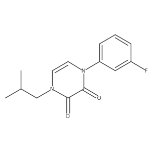 CC(C)Cn1ccn(-c2cccc(F)c2)c(=O)c1=O结构式