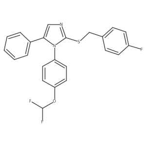 1-(4-(difluoromethoxy)phenyl)-2-((4-fluorobenzyl)thio)-5-phenyl-1H-imidazole结构式