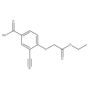 3-Cyano-4-(2-ethoxy-2-oxoethoxy)benzoic acid结构式