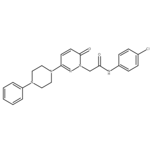 N-(4-chlorophenyl)-2-(6-oxo-3-(4-phenylpiperazin-1-yl)pyridazin-1(6H)-yl)acetamide结构式