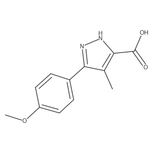 3-(4-methoxyphenyl)-4-methyl-1H-pyrazole-5-carboxylic acid结构式