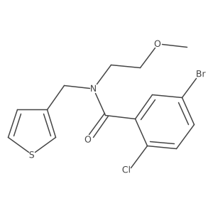 5-bromo-2-chloro-N-(2-methoxyethyl)-N-(thiophen-3-ylmethyl)benzamide Structure