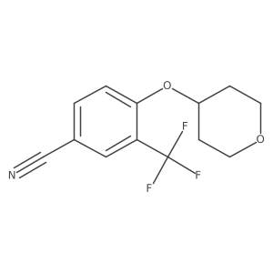 4-((Tetrahydro-2H-pyran-4-yl)oxy)-3-(trifluoromethyl)benzonitrile结构式