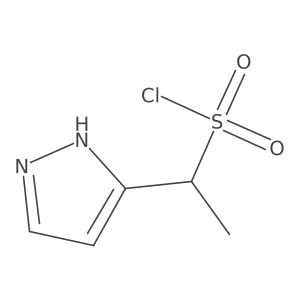 1-(1H-pyrazol-3-yl)ethane-1-sulfonyl chloride Structure