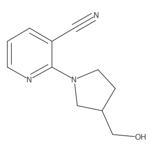 2-(3-(Hydroxymethyl)pyrrolidin-1-yl)nicotinonitrile Structure