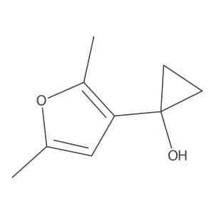 1-(2,5-Dimethylfuran-3-yl)cyclopropan-1-ol结构式