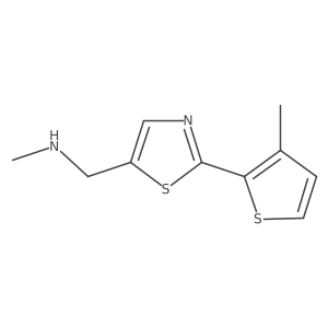 N-methyl-1-(2-(3-methylthiophen-2-yl)thiazol-5-yl)methanamine Structure