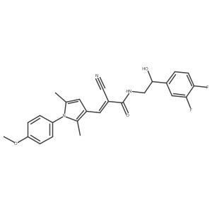 2-cyano-N-[2-(3,4-difluorophenyl)-2-hydroxyethyl]-3-[1-(4-methoxyphenyl)-2,5-dimethyl-1H-pyrrol-3-yl]prop-2-enamide结构式