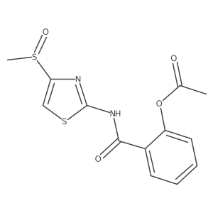 2-{[4-(Methylsulfinyl)-1,3-thiazol-2-yl]carbamoyl}phenyl acetate Structure