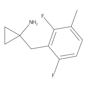 1-[(2,6-Difluoro-3-methylphenyl)methyl]cyclopropan-1-amine结构式