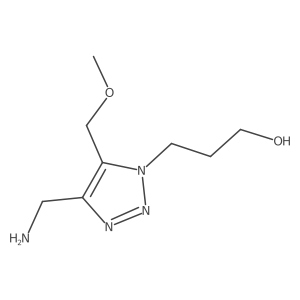 3-[4-(aminomethyl)-5-(methoxymethyl)-1H-1,2,3-triazol-1-yl]propan-1-ol Structure