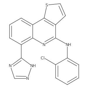 Thieno[3,2-c]quinolin-4-amine, N-(2-chlorophenyl)-6-(1H-1,2,4-triazol-5-yl)-结构式