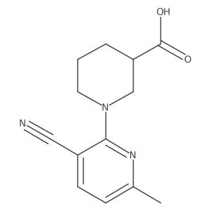 1-(3-Cyano-6-methylpyridin-2-yl)piperidine-3-carboxylic acid结构式