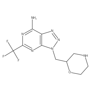 3H-1,2,3-Triazolo[4,5-d]pyrimidin-7-amine, 3-[(2R)-2-morpholinylmethyl]-5-(trifluoromethyl)-结构式