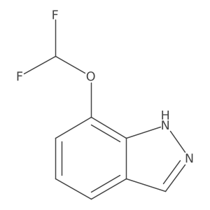 7-(Difluoromethoxy)-1H-indazole结构式