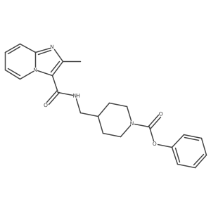 Phenyl 4-((2-methylimidazo[1,2-a]pyridine-3-carboxamido)methyl)piperidine-1-carboxylate结构式