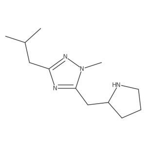 1-methyl-3-(2-methylpropyl)-5-[(pyrrolidin-2-yl)methyl]-1H-1,2,4-triazole Structure