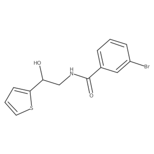 3-bromo-N-(2-hydroxy-2-(thiophen-2-yl)ethyl)benzamide结构式