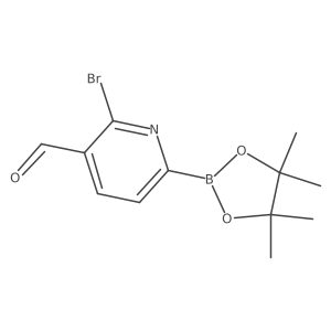 3-Pyridinecarboxaldehyde, 2-bromo-6-(4,4,5,5-tetramethyl-1,3,2-dioxaborolan-2-yl)-结构式
