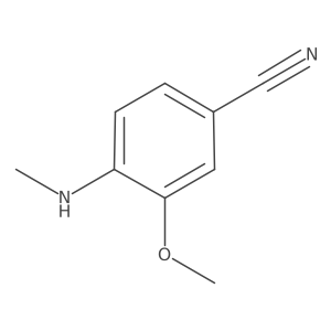 3-Methoxy-4-(methylamino)benzonitrile Structure