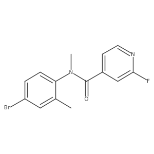 N-(4-bromo-2-methylphenyl)-2-fluoro-N-methylpyridine-4-carboxamide结构式